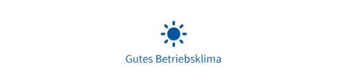 Eine Sonne mit dem Text „Gutes Betriebsklima“ 