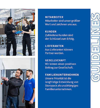 A graphic with the 5 guidelines from Storopack