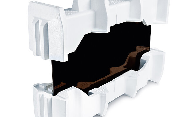 A television packaged in EPS